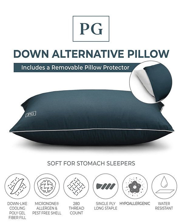 Down Alternative MicronOne Overstuffed Stomach Sleeper Pillow, Standard/Queen