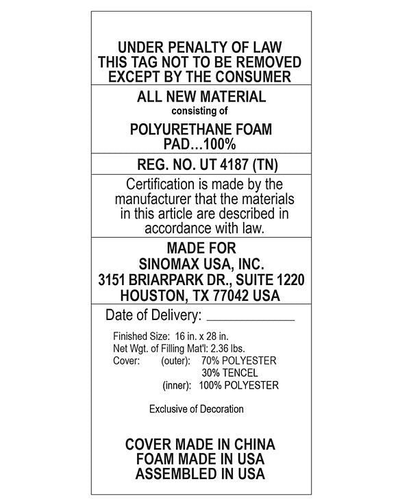 Natural Comfort Traditional Memory Foam Pillow, Queen