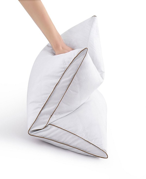 100% Cotton Medium Support Feather Down 2-Pack Pillows, Standard
