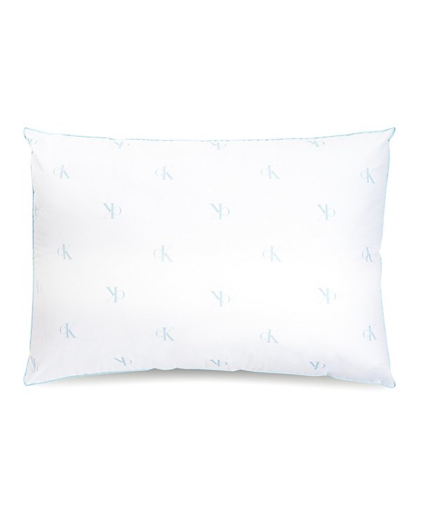 Monogram Logo Density Collection Cotton X-Firm Pillow, Standard/Queen